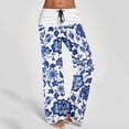 thumbnail image 1 of MKLEKYY Leggings de mujer de vestir, pantalones de yoga holgados con cintura alta y bolsillos, cintura elástica, estampados, pantalones largos informales 4995, 1 of 4