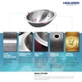 thumbnail image 5 of Houzer Opus 18 in Stainless Steel Topmount Single Oval Bowl Bathroom Sink without Overflow - CHT-1800-1, 5 of 7