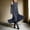 Grey, variant on Bodycon Dresses for Women Boho Stretch Draped Fall Maxi Wrap Knotted Dress (Black XL)