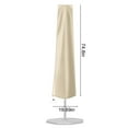 thumbnail image 3 of Heavy-Duty Waterproof Patio Umbrella Cover with Zipper, UV-Resistant Fabric Protection for 9ft to 12ft Outdoor Market Umbrellas, Black or Beige, 3 of 7