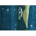 thumbnail image 1 of Ahgly Company Machine Washable Indoor Rectangle Abstract Light Blue Contemporary Area Rugs, 8' x 10', 1 of 4