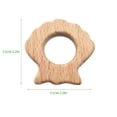 thumbnail image 2 of Fiudx Mordedor para Bebé, Juguete Molar de Madera de Haya, Material Seguro y Duradero, Diseño de Dibujos Animados Suaves, Perfecto para Aliviar La Dentición, Apto para Niños a Partir de 6 Meses, Tama, 2 of 2