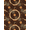 Brown, Pattern 1, variant on Design&I 8'x10' Washable Area Rug Record Abstract Vinyl Album Circular Groove Lines Musical Music for Living Room, Family Extra Large Skid-Resistant Low Profile