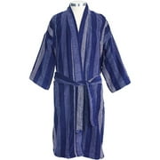 Puritan - Men's Cotton Velour Stripe Robe