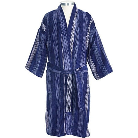 Puritan - Men's Cotton Velour Stripe Robe