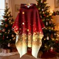 thumbnail image 2 of Wensltd Women's Christmas Long Sleeve Cape Holiday Party Hooded Shawl Costume Fashion Clothing, 2 of 9