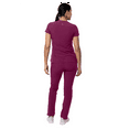 thumbnail image 2 of Adar Addition Go-Basic Scrub Set For Women - Slim V-Neck Scrub Top & Skinny Cargo Scrub Pants, 2 of 7