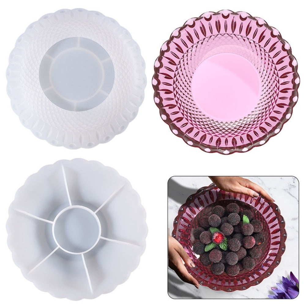 Bowl Resin Molds,Fruit Storage Tray Epoxy Resin Casting Molds, Bowl Silicone Mould for Fruit Plate, Jewelry Dish, Home Decoration