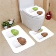 thumbnail image 1 of ABPHQTO Paletas de helado en tazas Té Sabores de chocolate Juego de alfombras de baño de 3 piezas Alfombra de baño Alfombra de contorno y tapa de inodoro, 1 of 2