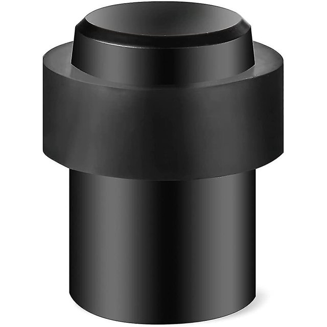 Tope cilíndrico para puerta de acero inoxidable con goma suave para montaje en piso - Tope para puerta duradero y resistente, negro de 1-3/4" de alto - ACTIVE Biensenido a ACTIVE