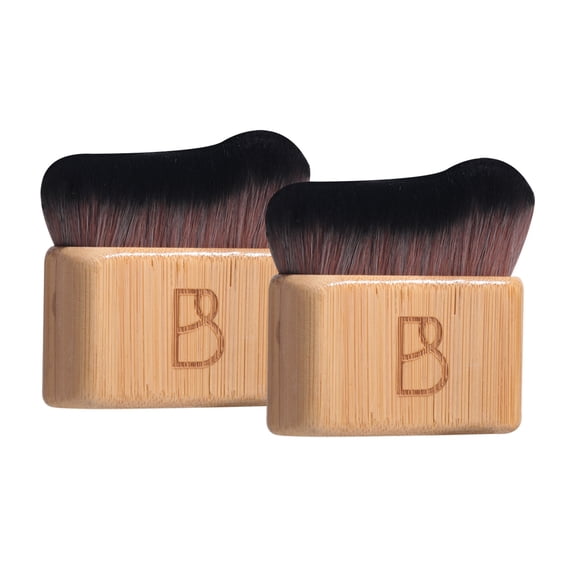 2Pcs Bamboo Makeup Brush Blush Brush Loose Powder Brush Cheekbone Brush Multifunctional Makeup Brush One Brush Without Trace Magic Brush