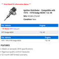 thumbnail image 2 of Ignition Distributor - Compatible with 1975 - 1978 Dodge W200 7.2L V8 1976 1977, 2 of 2