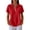 Red, variant on BOMYJESK Womens Plus Size Tops Short Sleeve Golf Polo Shirts Business Casual Collared Waffle Knit Tops Loose 1/4 Zipper T Shirts 2026 Summer Workout Blouses Outfits Saffron 3XL