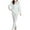 White, variant on VERUGU Pajamas for Women Set Button Up Long Sleeve Silk Top with Pocket Long Pants 2 Piece Outfits Loungewear Nightwear Sleepwear