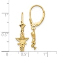 thumbnail image 3 of Auriga Fine Jewelry 14K Yellow Gold Angel Dangle Earrings for Women(L- 25.6mm), 3 of 5