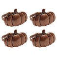 thumbnail image 1 of 4Pcs Chic Retro Style Halloween Creative Pumpkin Shape Design Napkin Rings, 1 of 6