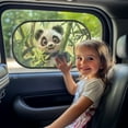 thumbnail image 3 of Yuyamidu Panda Car Window Shades for Side Window Bamboo Side Window Sun Shade for SUV Trucks Glare Shield and Sun Protection 2 Pack Cute Baby Sunshade for Car Back Window, 3 of 7