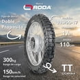 thumbnail image 2 of LLANTA 110/90-17 6PR TT DP RODA RODA RODA, 2 of 4