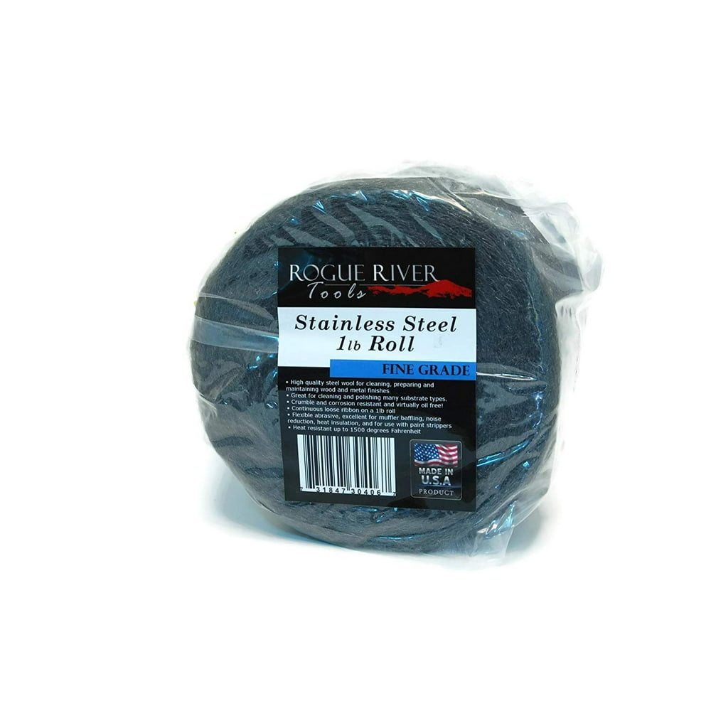 434 Stainless Steel Wool (1lb Roll/Reel) by Rogue River Tools. FINE