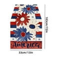 thumbnail image 4 of Lzobxe 4th Of July Table Runner Patriotic Red White Blue Stars and Stripes Tablecloth for Kitchen, Party and Independence Day Festive Dining Table Decor, 4 of 8