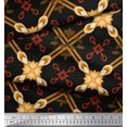 thumbnail image 3 of Soimoi Rayon Crepe Fabric Argyle Check Decor Fabric Printed Yard 46 Inch Wide, 3 of 3