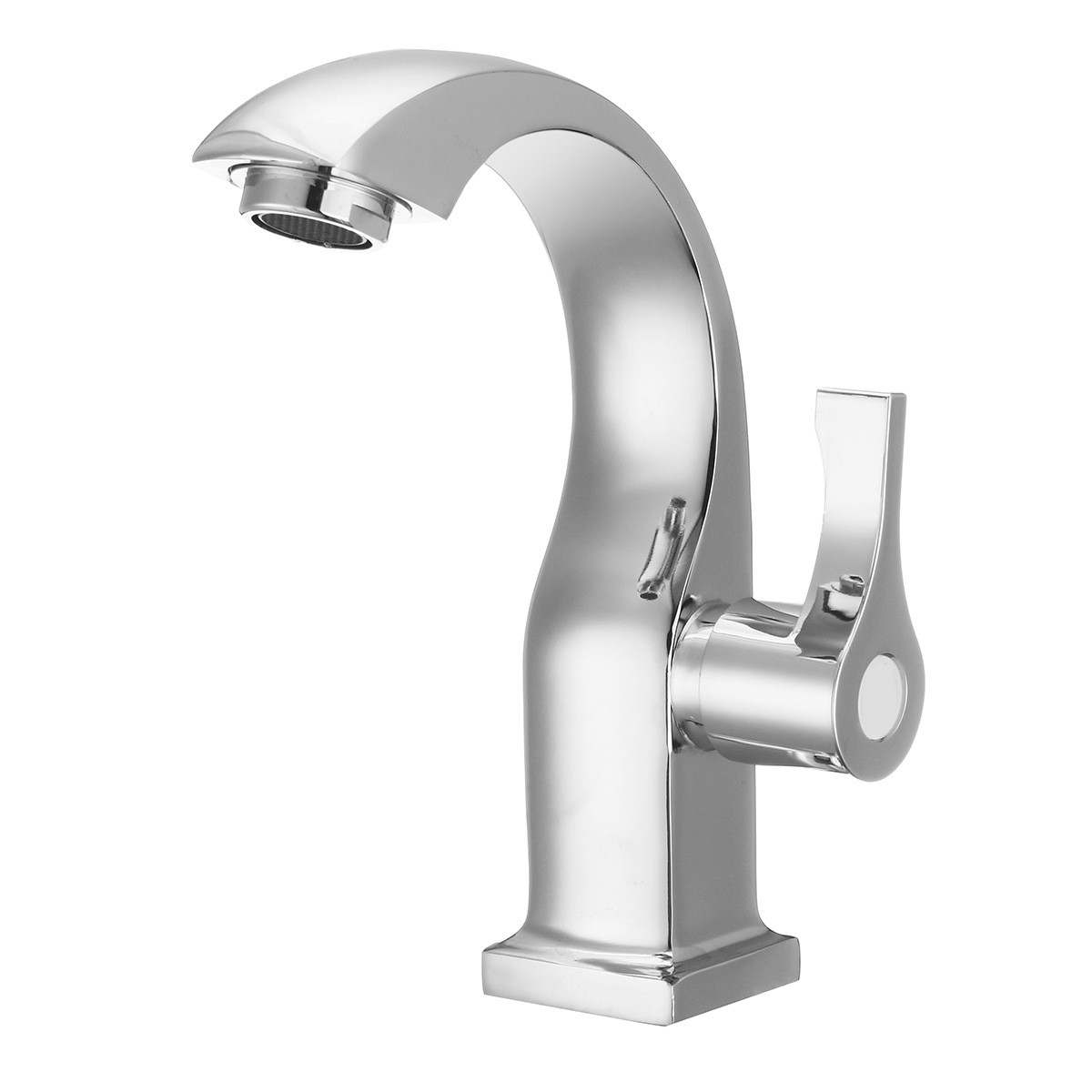 Geege Chrome Bathroom Basin Copper Tap Single Handle Spout Sink Bath Cold Water Faucet