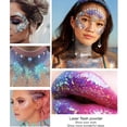 thumbnail image 3 of Face Paint Glitter Gel Merman Scale Face Body Lip Glitter Eyeshadow Polarizing Stage Makeup 50ml, 3 of 7