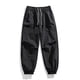 thumbnail image 1 of Ceisia Men's Solid Color Water-Repellent Lantern Cargo Pants with Elastic Drawstring Waist Black XXXL Gifts, 1 of 9