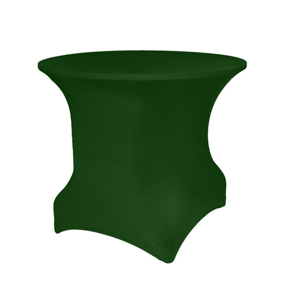 Ultimate Textile Round Spandex Stretch Tablecloth - fitted covers for 4 ft. round tables 30" High, Hunter Green