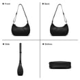 thumbnail image 3 of KXF Women Leather Underarm Bag Crescent Shoulder Handbag Saddle Bag Chic Purse Satchel Purse, 3 of 7