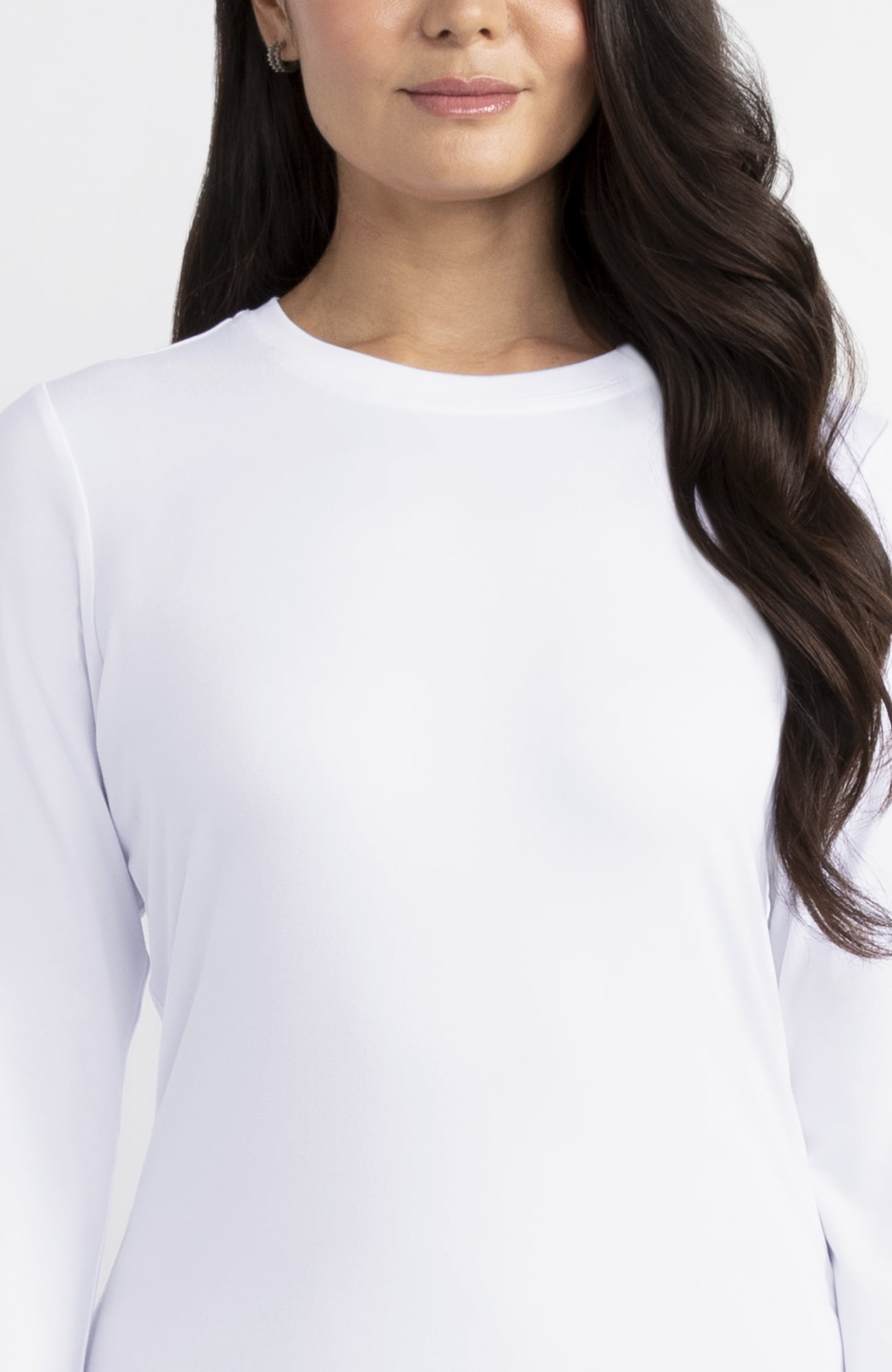 Gildan Women’s Crew Neck Long Sleeve Underscrub T-Shirt, 2-Way Stretch, Sizes XS-2XL
