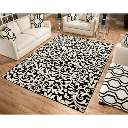 Terra Vintage Black & Ivory Rug
