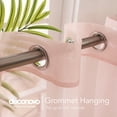 thumbnail image 3 of Deconovo Short Sheer Curtains Grommet Voile Drape Tier Curtains for Kitchen Window Pale Pink 2 Panels 52x45 inch, 3 of 6