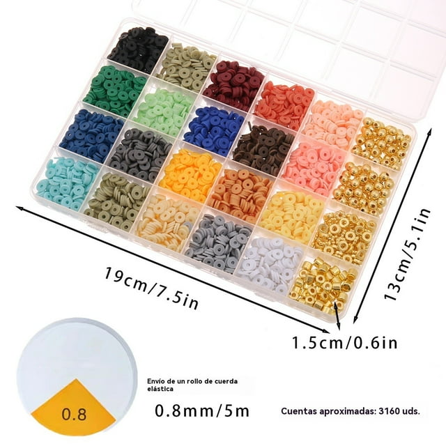 Kit de Manualidades de Joyas con Cuentas de Arcilla para Hacer Pulseras, 3160 Piezas: Pulseras, Collares y Regalos de Manualidades, Ideal para Preadolescentes, Niñas y Niños de 8 Años+