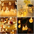 thumbnail image 4 of LED String Lights, Globe Fairy String Lights 19.7ft /32.8ft 40/80LED Crystal Globe Lights Super Bright Christmas Lights Waterproof Crystal Ball Decorative Wall Lights for Home Garden, Patio, Yard, 4 of 7