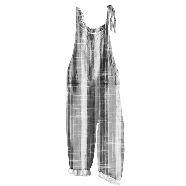 Combinaison pour Femmes, Salopette Décontractée Sans Manches Imprimée avec Poches, Tissu en Polyester, Longueur Régulière, Bleu, Taille g
