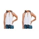thumbnail image 3 of Blusa Sin mangas Qarigey para mujer con Cuello de corbata informal de verano Color Blanco S, 3 of 5