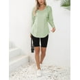 thumbnail image 6 of Women's V Neck Hoodies Long Sleeve Sweatshirt Drawstring Pullover Tops with Pocket, 6 of 7