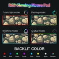 thumbnail image 5 of Stone on Green Leaf Wireless Charging RGB Gaming Mouse Pad Large Keyboard Mat Rubber Base 13 Light Modes, 5 of 6