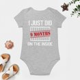 thumbnail image 4 of I Just Did 9 Months on The Inside Baby Bodysuit - Funny Newborn Outfit for Baby Shower Or Gift Gray-style 24months, 4 of 7