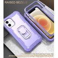thumbnail image 7 of iPhone 12 Mini Case - Heavy Duty Hybrid Rugged Dual Layer Protective Shockproof Kickstand Cover with Ring Holder for Apple iPhone 12 Mini 5.4", H, 7 of 7