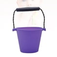 thumbnail image 3 of EeaseMX Cubo plegable portátil de silicona multifunción para agua, juguetes para niños para playa, baño y exterior (morado, asa de color aleatorio), 3 of 7