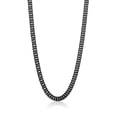 thumbnail image 5 of Crucible Jewelry Men's Cuban Curb Link Chain Black Plated Steel Necklace (8mm) - 24", 5 of 5