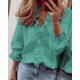 thumbnail image 1 of Camisa plisada de manga larga para mujer de primavera y verano Camisa de mujer, 1 of 6