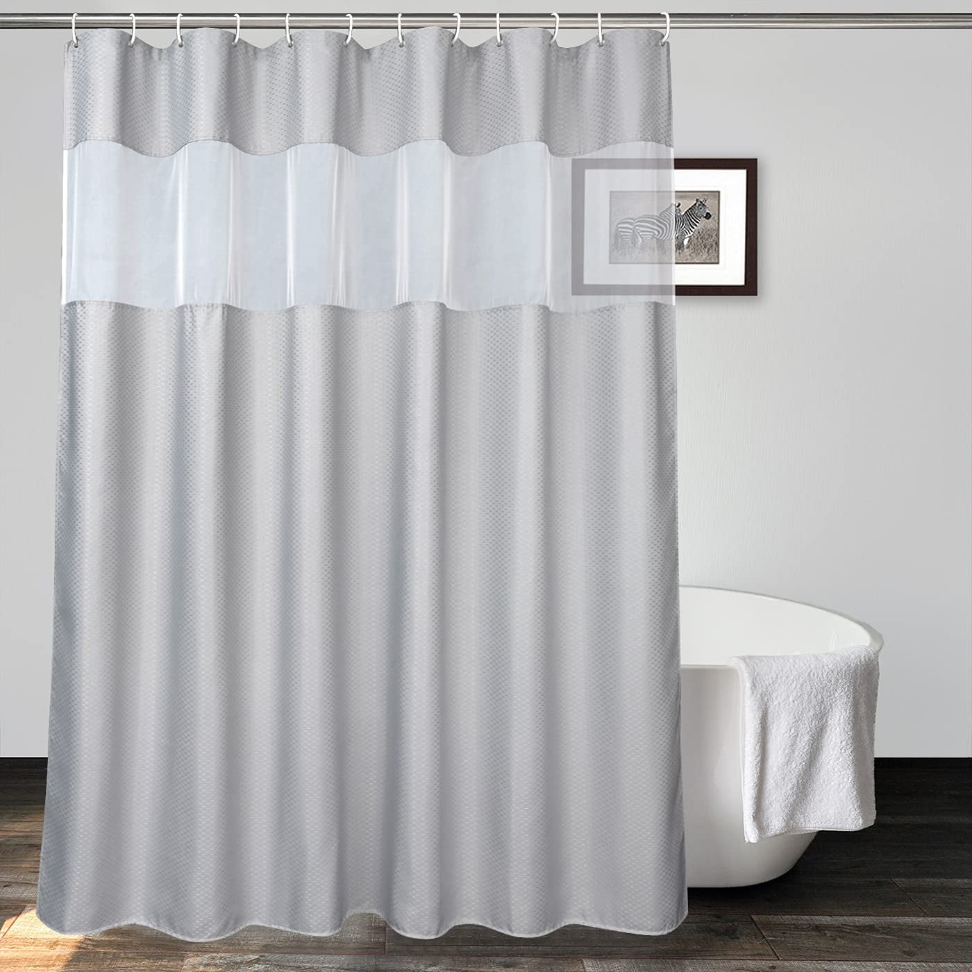 Waffle Weave Fabric Bathroom Curtain, Are Shower Curtains Out Of Style