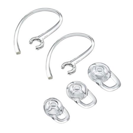 Small Ear Bandit Earbuds Earhooks for Plantronics Voyager Edge Wireless Bluetooth Replacement Earbuds Ear-Tips and Earhook 1 Small 1 Medium 1 Large and 2 Earhook ()