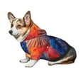 thumbnail image 7 of Fotbe Vibrant Hummingbird Watercolor Art Print Small Dog Sweater Hoodies Pet Grey Hooded Soft Fleece Sweatshirts with Pocket Fall Winter Puppy Cat Sweaters Warm Clothes-Large, 7 of 7