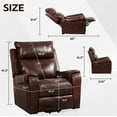 thumbnail image 5 of Mook Power Lift Chair Recliners - Red Brown, 5 of 5