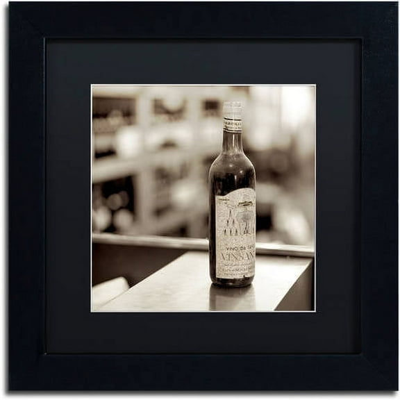 Trademark Fine Art "Tuscany Caffe III" Canvas Art by Alan Blaustein, Black Matte, Black Frame