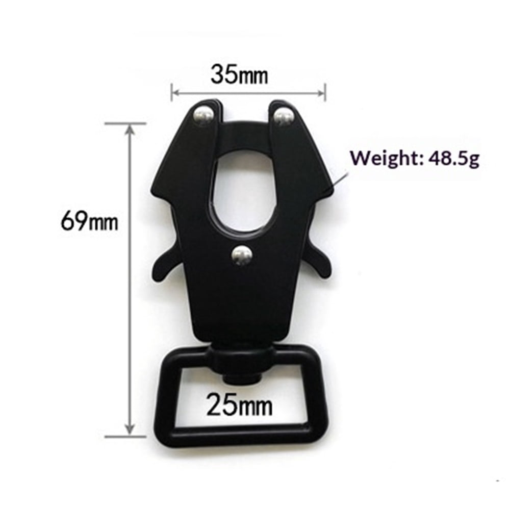 3 Pcs Frog Clip, Heavy-Duty Dog Leash Clasp, Quick Release/Locking Tactical Frog Clip, Replacement Clasp for Dog Leash, 360 Degree Swivel Buckle (Small (Square))